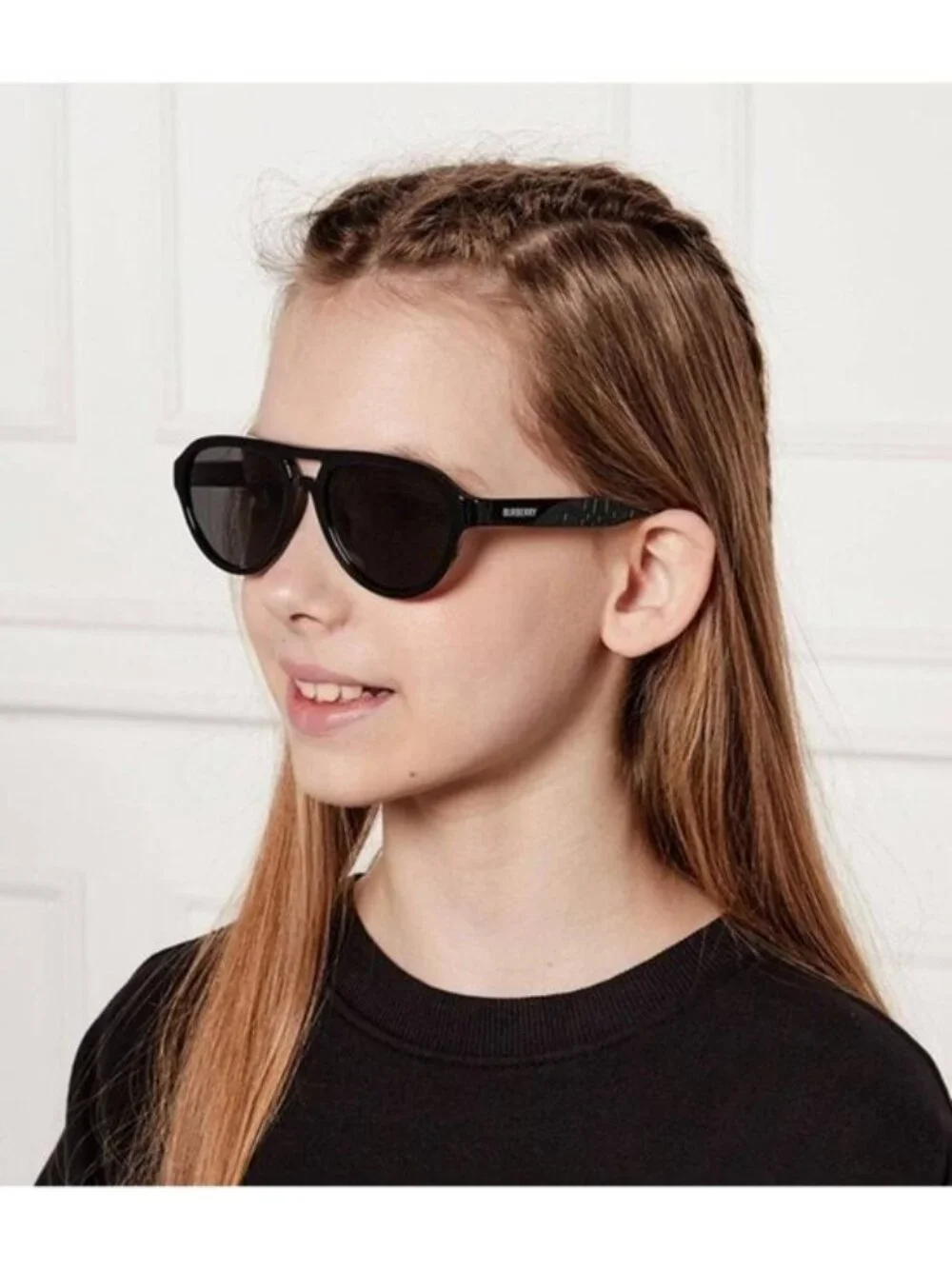 Burberry Kids JB4005U 418187 Sunglasses Red Aviator Frame, Grey Lenses